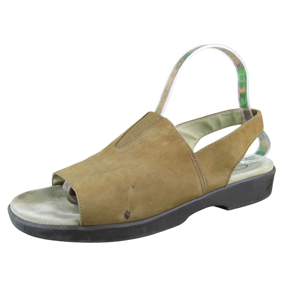 Rockport Women Elastic Band Slingback Brown Leather Sz 8.5 Wide Used 2025